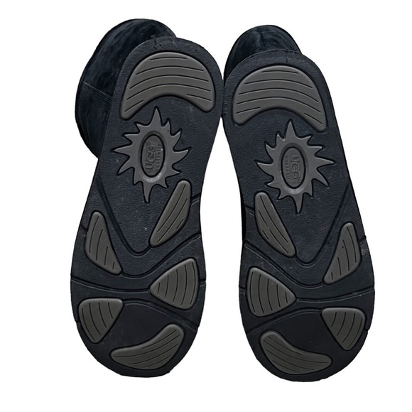 UGG Black Kenly Winter Tall Suede Sherpa Line Boots Size 9 Women's - Picture 12 of 12